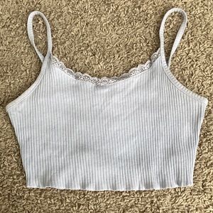 Lace detailed crop top